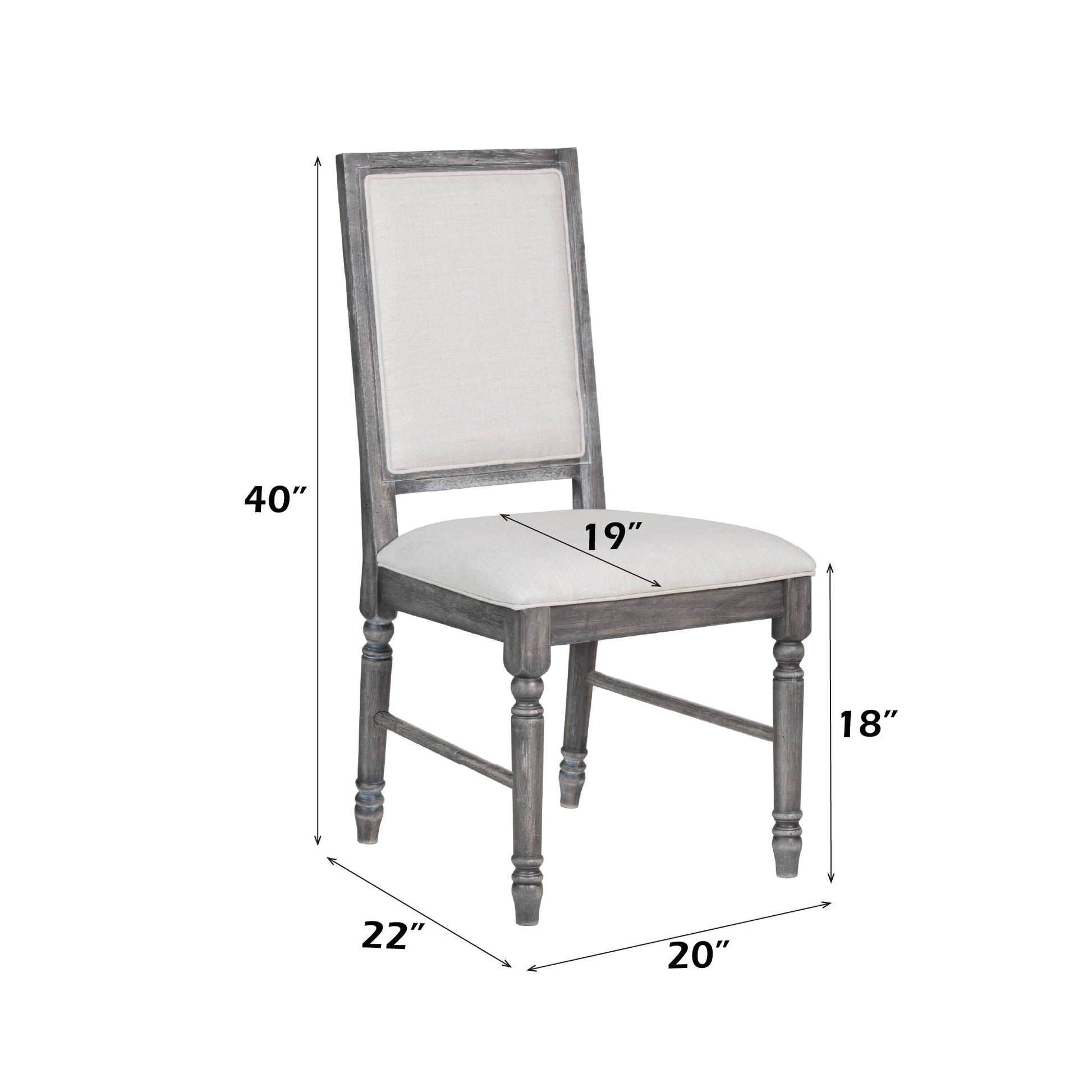 Leventis Weathered Gray Finish 7PCs Dining Room Set - 1st Choice Furniture Direct