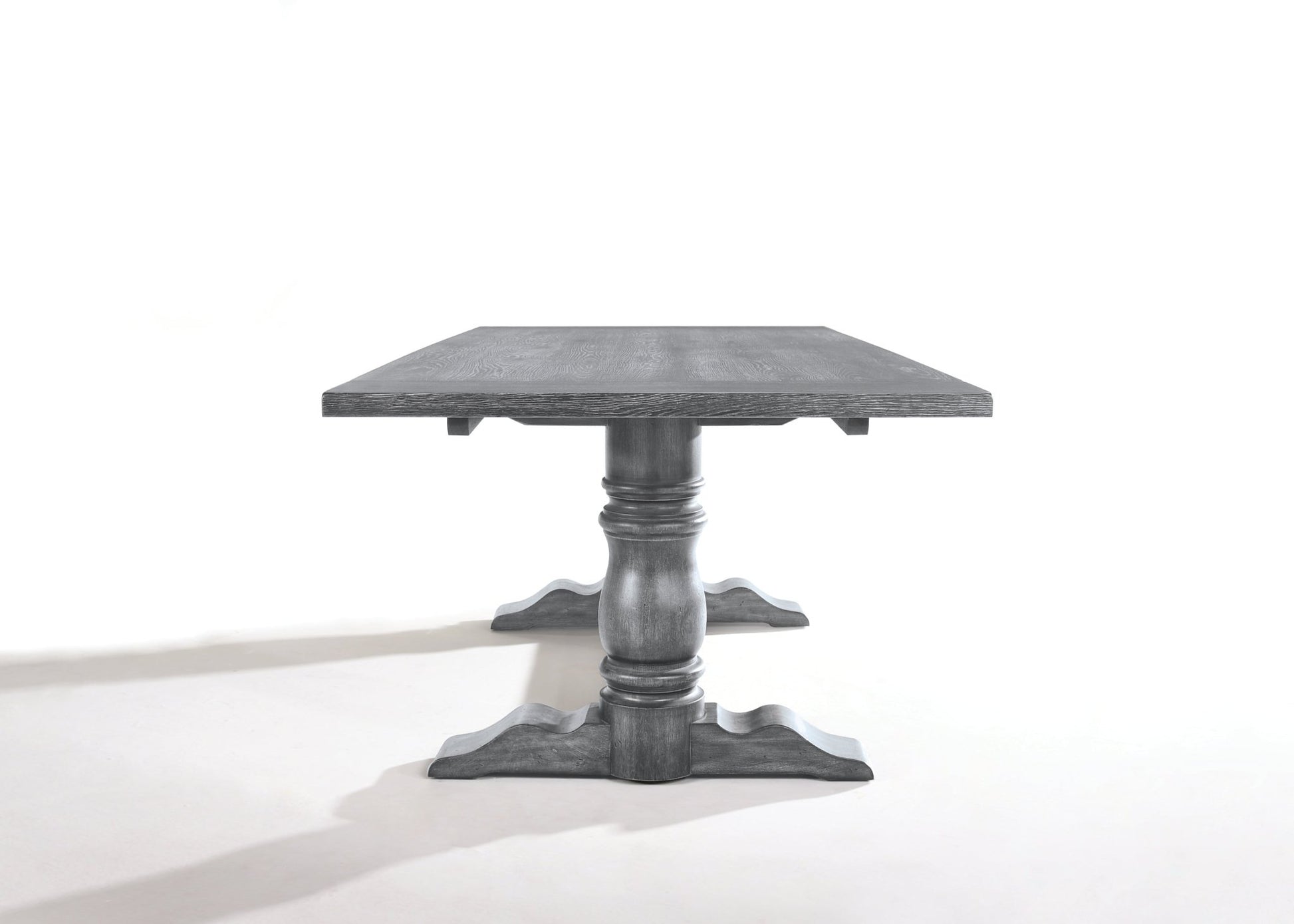 Leventis Weathered Gray Finish Dining Table - 1st Choice Furniture Direct