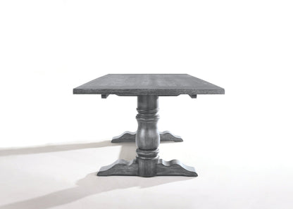 Leventis Weathered Gray Finish Dining Table - 1st Choice Furniture Direct