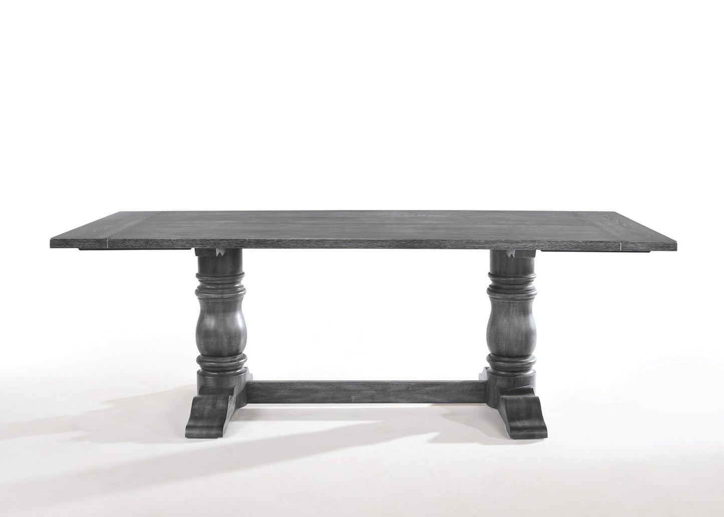 Leventis Weathered Gray Finish Dining Table - 1st Choice Furniture Direct