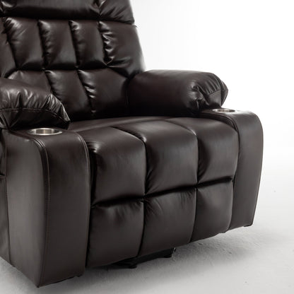 Lift Chair for Big and Tall Person with Inconvenient Legs: High Density Foam Lift Sofa with Heat and Massage, 2 Pockets, 2 Cup Holder, 2 Remote, OKIN Motor - 1st Choice Furniture Direct