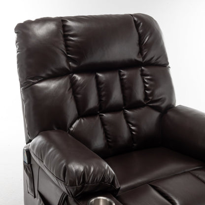 Lift Chair for Big and Tall Person with Inconvenient Legs: High Density Foam Lift Sofa with Heat and Massage, 2 Pockets, 2 Cup Holder, 2 Remote, OKIN Motor - 1st Choice Furniture Direct