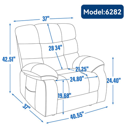 Lift Recliner Chair Heat Massage Dual Motor Infinite Position Up to 350 LBS Large Electric Power Lift Recliners with Power - Remote, Medium - firm and Heavy duty, Beige - 1st Choice Furniture Direct