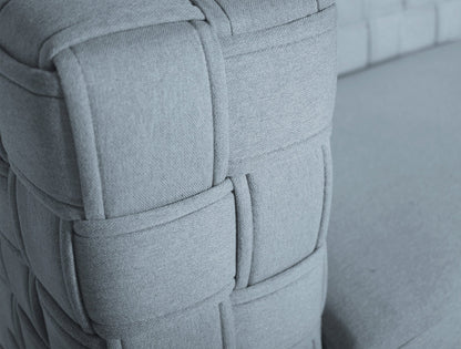 Light Blue Chenille Accent Chair with Pocket Coil Seating - 1st Choice Furniture Direct