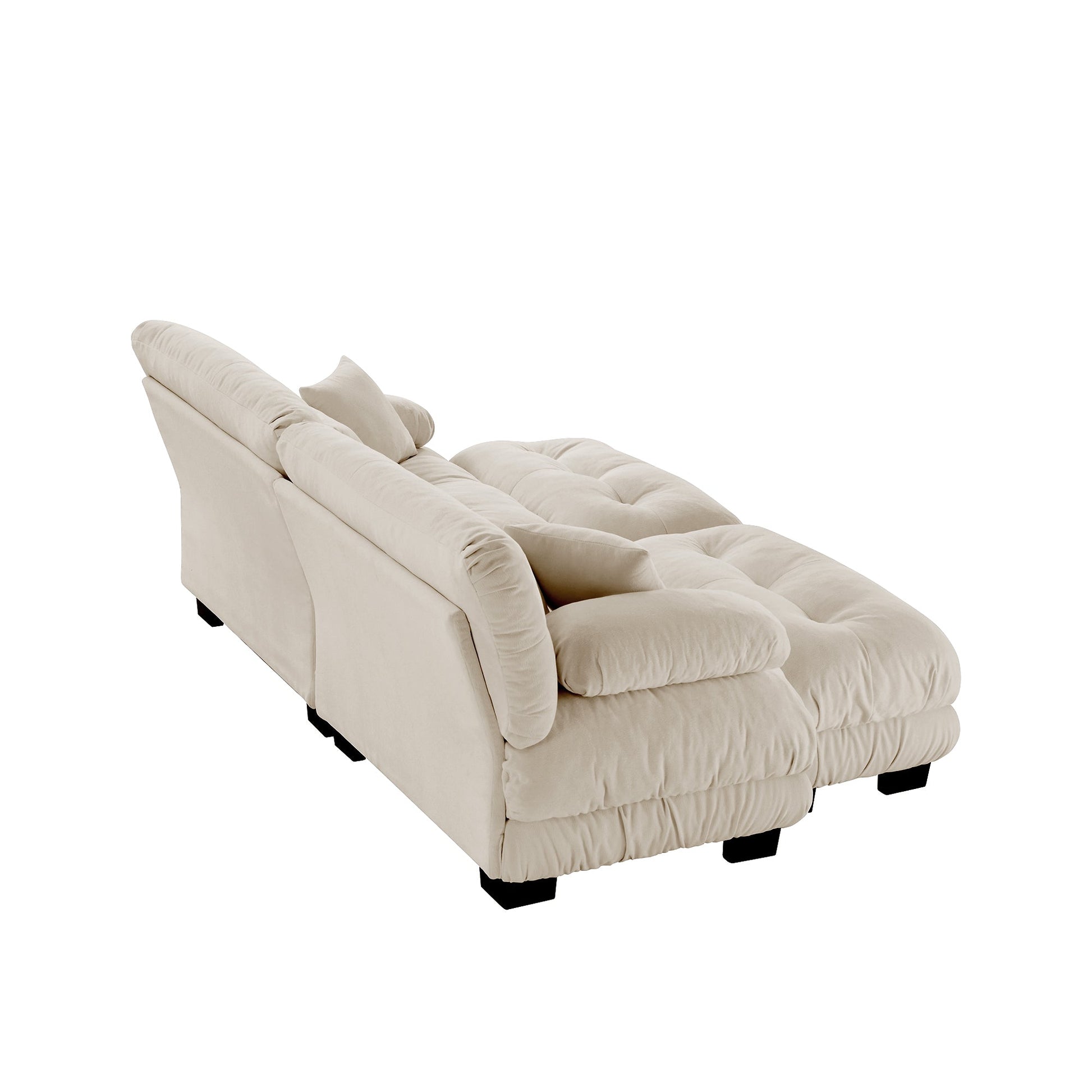 Light Coffee Chenille Sofa – 2 Seater Cloud Comfort Couch - 1st Choice Furniture Direct
