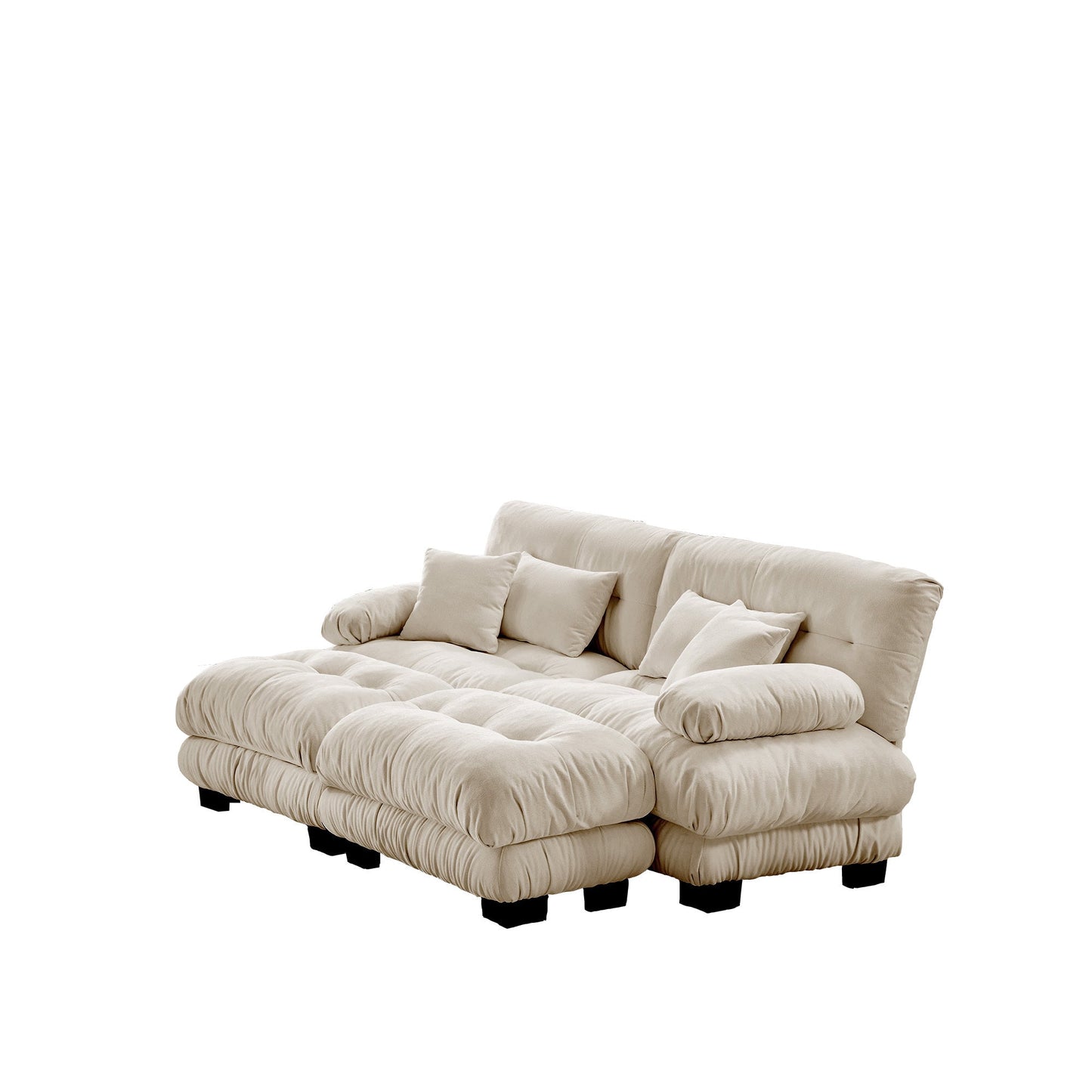 Light Coffee Chenille Sofa – 2 Seater Cloud Comfort Couch - 1st Choice Furniture Direct