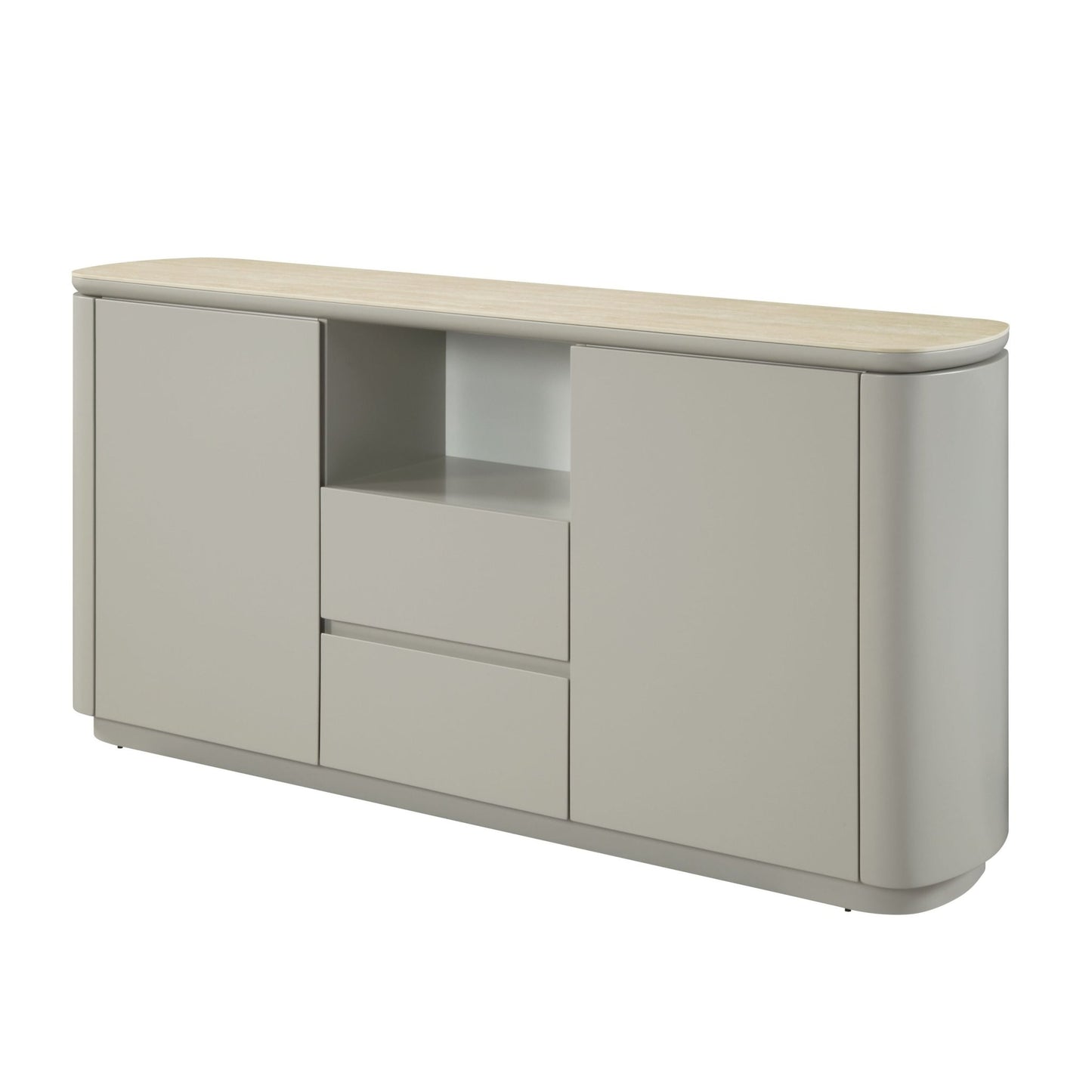 Light Gray Dining Server with Ceramic Top - 1st Choice Furniture Direct