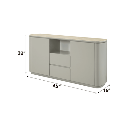 Light Gray Dining Server with Ceramic Top - 1st Choice Furniture Direct