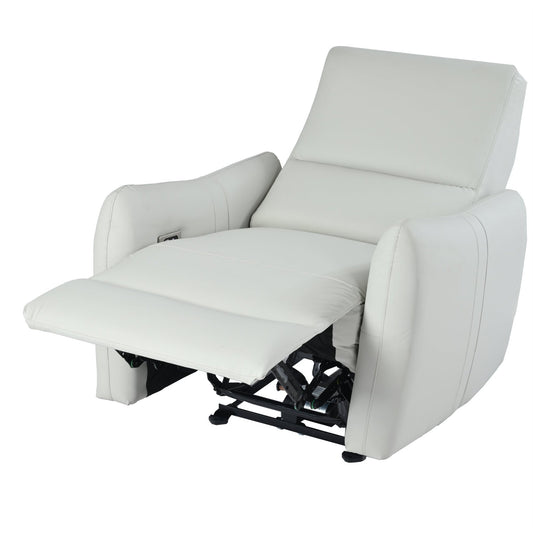 Light Gray Power Wall Hugger Recliner with USB Charging - 1st Choice Furniture Direct