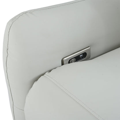 Light Gray Power Wall Hugger Recliner with USB Charging - 1st Choice Furniture Direct