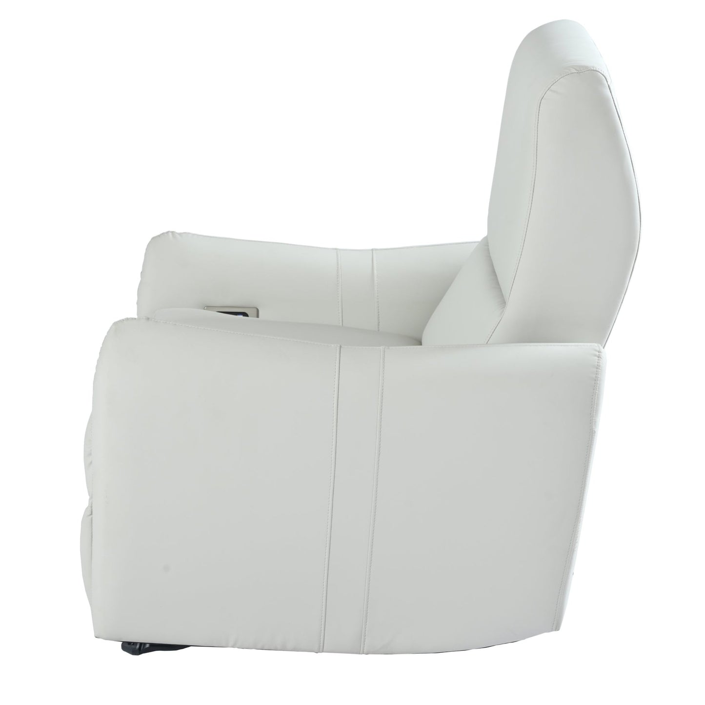 Light Gray Power Wall Hugger Recliner with USB Charging - 1st Choice Furniture Direct
