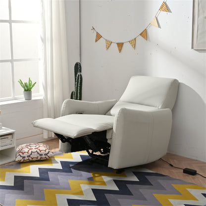 Light Gray Power Wall Hugger Recliner with USB Charging - 1st Choice Furniture Direct