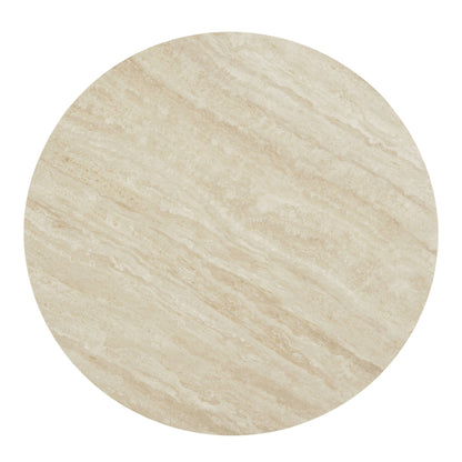 Light Gray Round Ceramic End Table - 1st Choice Furniture Direct