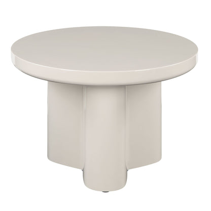 Light Gray Round Coffee Table with Thick MDF Top - 1st Choice Furniture Direct