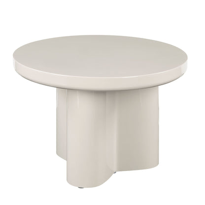 Light Gray Round Coffee Table with Thick MDF Top - 1st Choice Furniture Direct