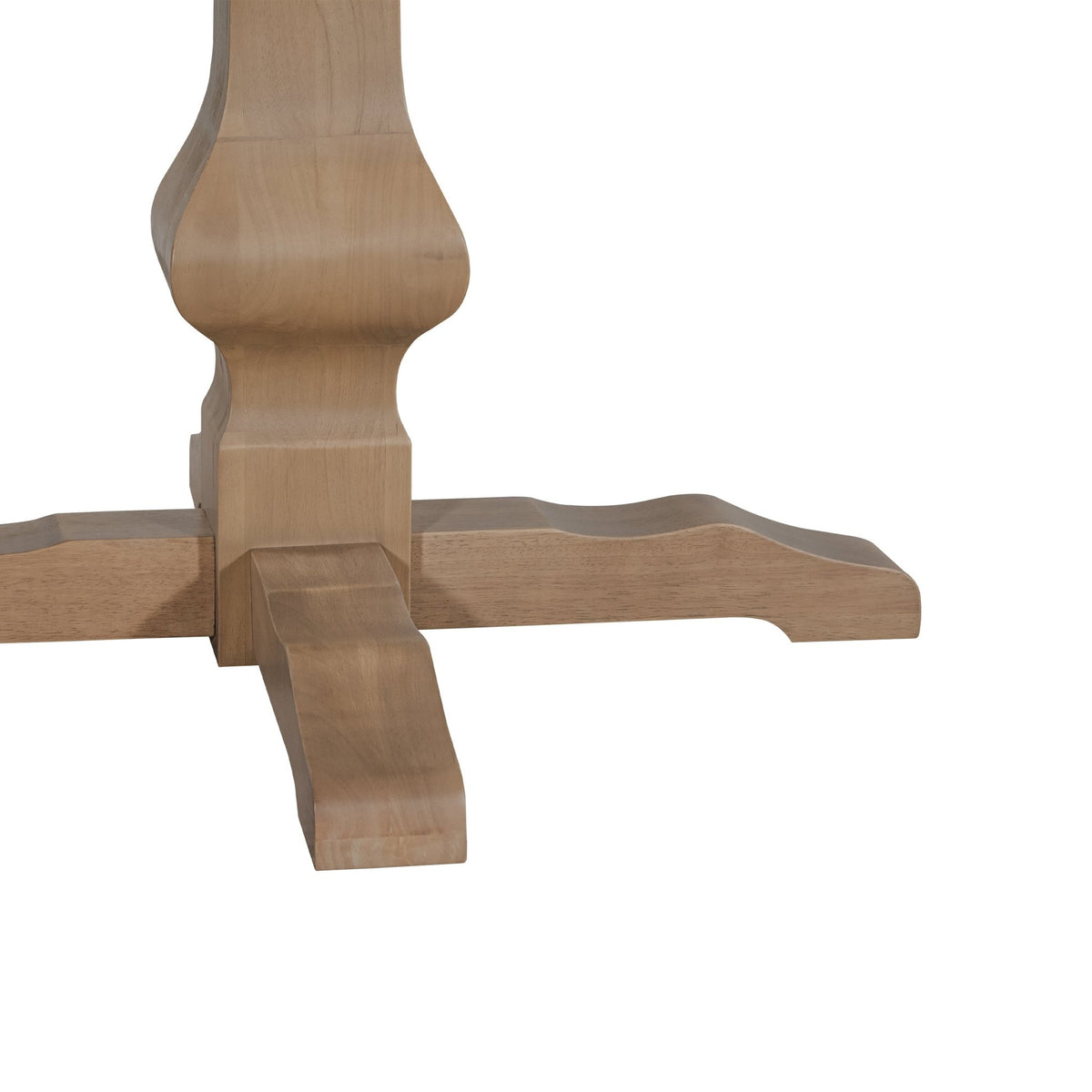 Light Natural Round Pedestal Farmhouse Dining Table - 1st Choice Furniture Direct