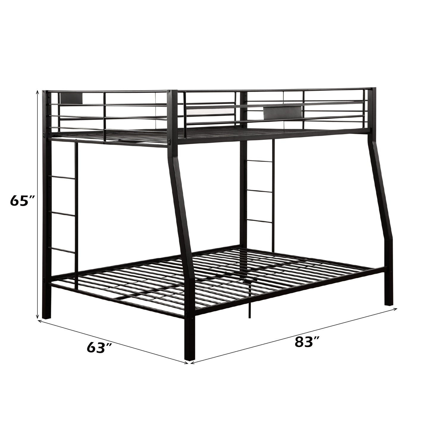 Limbra Sandy Black Finish Full XL/Queen Bunk Bed - 1st Choice Furniture Direct