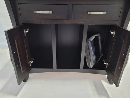 Live Edge Walnut Mini Buffet with Maple Base | Handcrafted Wood Storage Cabinet - 1st Choice Furniture Direct