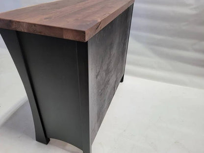 Live Edge Walnut Mini Buffet with Maple Base | Handcrafted Wood Storage Cabinet - 1st Choice Furniture Direct