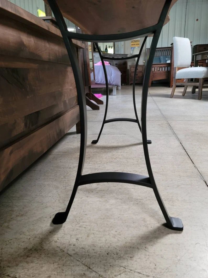 Live Edge Walnut Sofa Table | Rustic Modern Console Table - 1st Choice Furniture Direct
