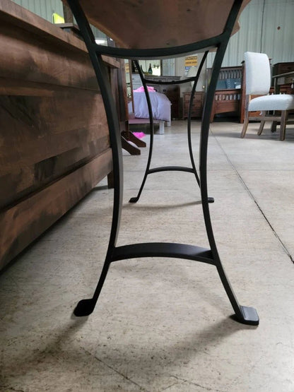 Live Edge Walnut Sofa Table | Rustic Modern Console Table - 1st Choice Furniture Direct