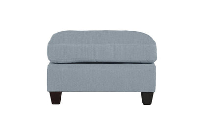 Living Room Furniture Cocktail Ottoman Grey Linen Like Fabric 1pc Plush Ottoman Wooden Legs - 1st Choice Furniture Direct