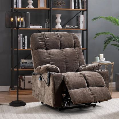 Liyasi Dual OKIN Motor Power Lift Recliner Chair for Elderly Infinite Position Lay Flat 180° Recliner with Heat Massage - 1st Choice Furniture Direct