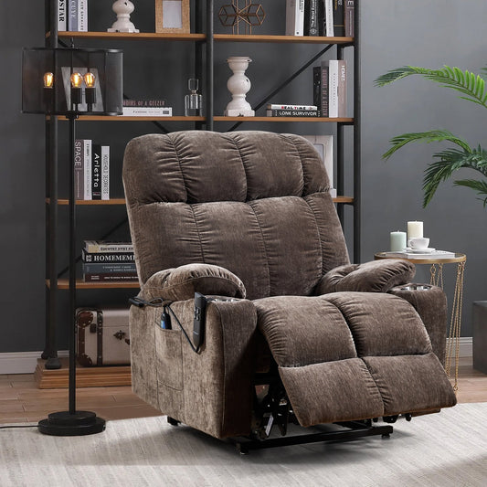 Liyasi Dual OKIN Motor Power Lift Recliner Chair for Elderly Infinite Position Lay Flat 180° Recliner with Heat Massage - 1st Choice Furniture Direct