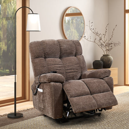 Liyasi Dual OKIN Motor Power Lift Recliner Chair for Elderly Infinite Position Lay Flat 180° Recliner with Heat Massage - 1st Choice Furniture Direct