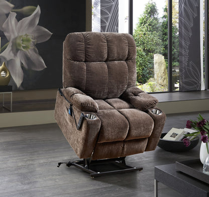 Liyasi Dual OKIN Motor Power Lift Recliner Chair for Elderly Infinite Position Lay Flat 180° Recliner with Heat Massage - 1st Choice Furniture Direct