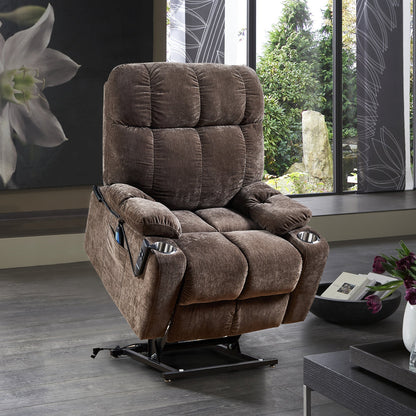 Liyasi Dual OKIN Motor Power Lift Recliner Chair for Elderly Infinite Position Lay Flat 180° Recliner with Heat Massage - 1st Choice Furniture Direct