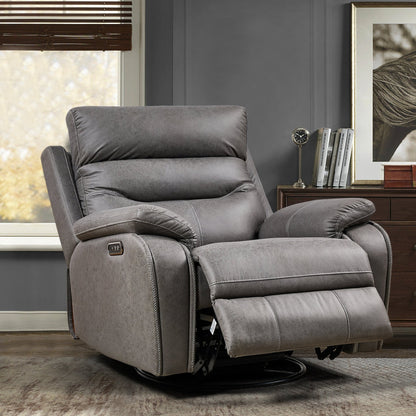 Liyasi Dual OKIN Motor Rocking and 240 Degree Swivel Single Sofa Seat recliner Chair Infinite Position ,Head rest with power function - 1st Choice Furniture Direct