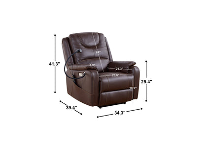 Liyasi Zero Gravity Power Recliner with comfortable lying degree, Massage, Heating and Phone Holder, Side Pockets, USB Charge Ports, Enjoy extreme relaxation - 1st Choice Furniture Direct