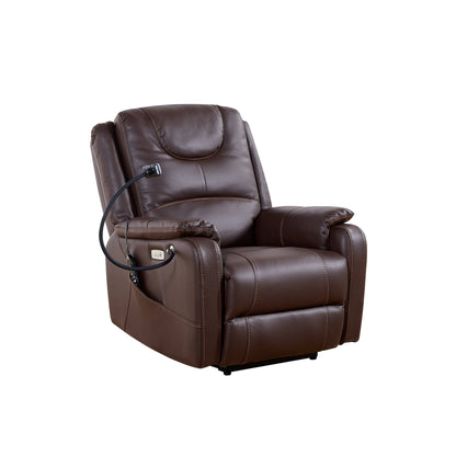 Liyasi Zero Gravity Power Recliner with comfortable lying degree, Massage, Heating and Phone Holder, Side Pockets, USB Charge Ports, Enjoy extreme relaxation - 1st Choice Furniture Direct