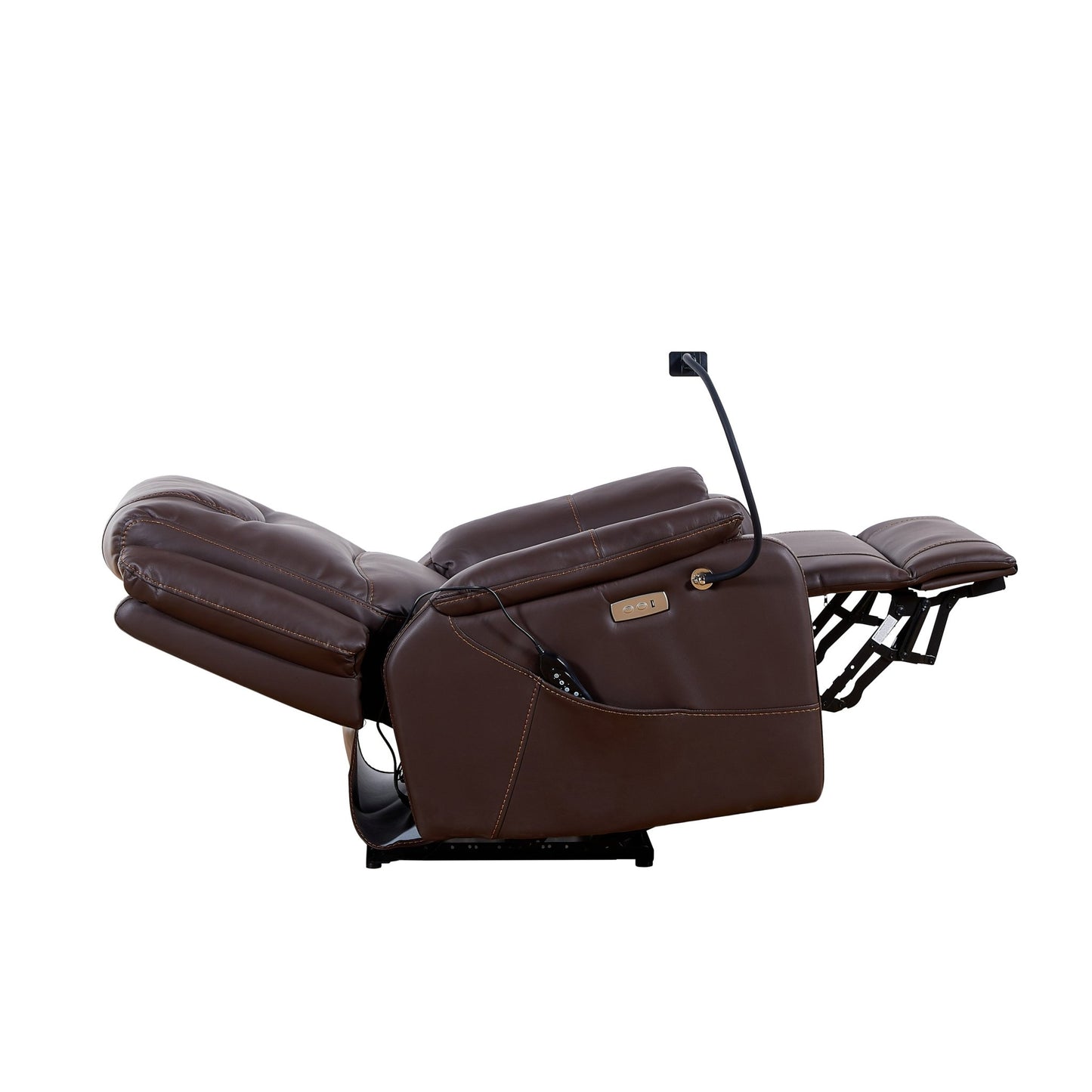Liyasi Zero Gravity Power Recliner with comfortable lying degree, Massage, Heating and Phone Holder, Side Pockets, USB Charge Ports, Enjoy extreme relaxation - 1st Choice Furniture Direct