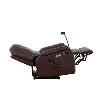 Liyasi Zero Gravity Power Recliner with comfortable lying degree, Massage, Heating and Phone Holder, Side Pockets, USB Charge Ports, Enjoy extreme relaxation - 1st Choice Furniture Direct
