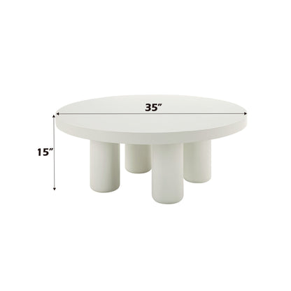 Loanna White Finish Coffee Table - 1st Choice Furniture Direct