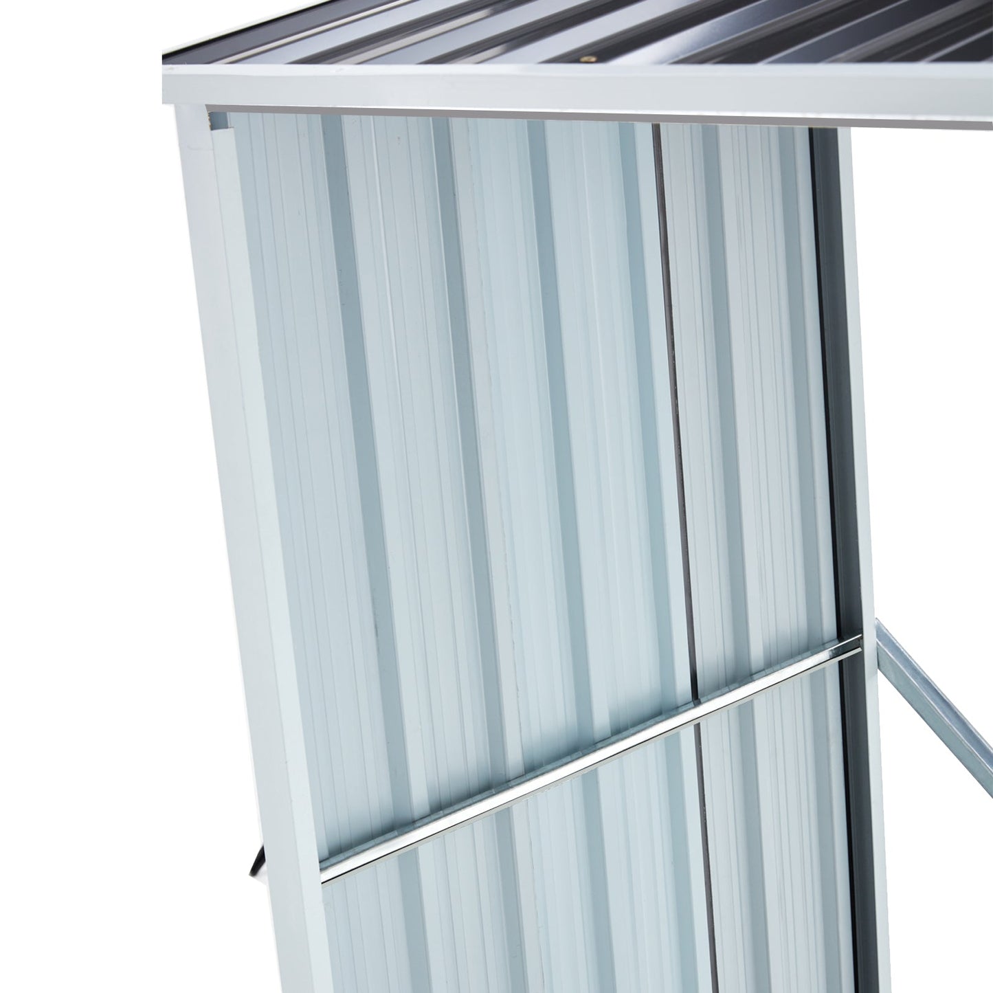 Log Storage Shed, Log Holder with Roof, Log Storage Shed, Firewood Rack for Backyard Garden Patio Porch, Anthracite Galvanized Steel 70.9' - 1st Choice Furniture Direct