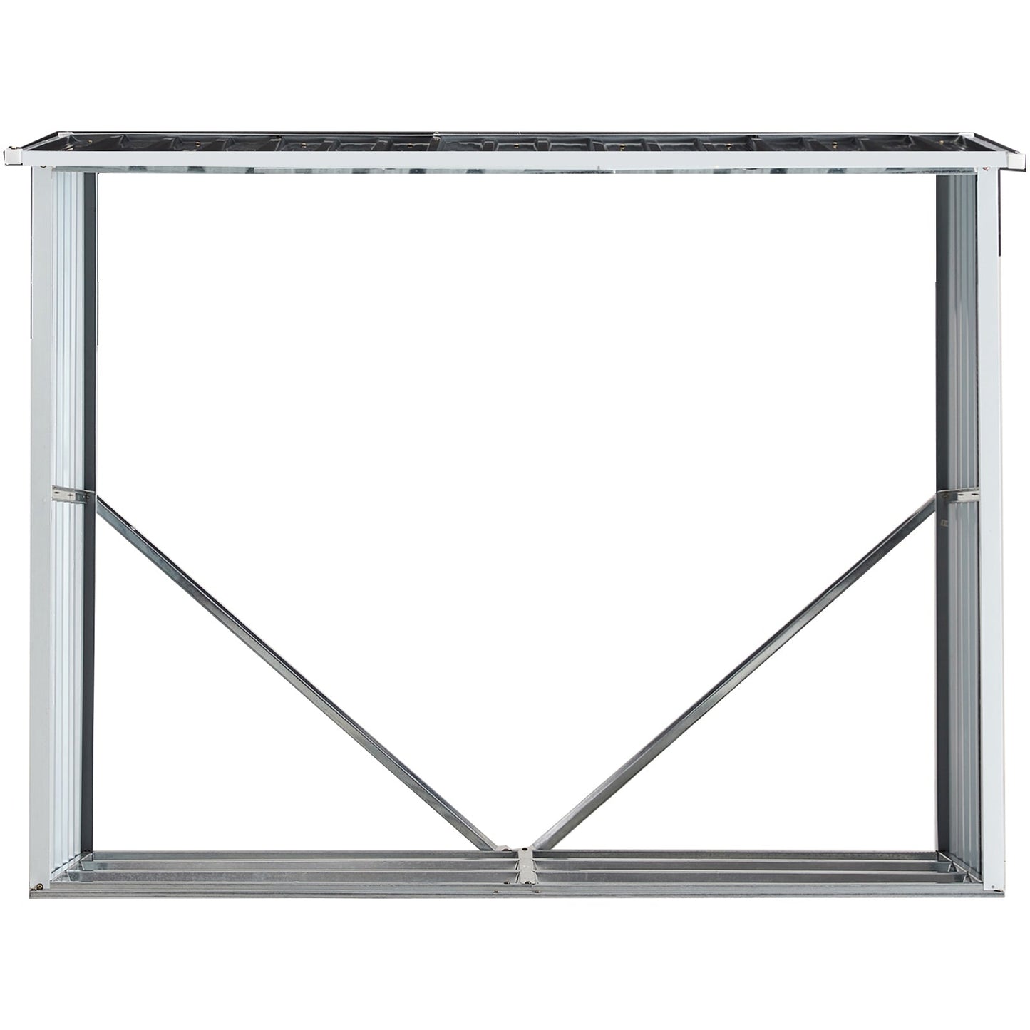 Log Storage Shed, Log Holder with Roof, Log Storage Shed, Firewood Rack for Backyard Garden Patio Porch, Anthracite Galvanized Steel 70.9' - 1st Choice Furniture Direct