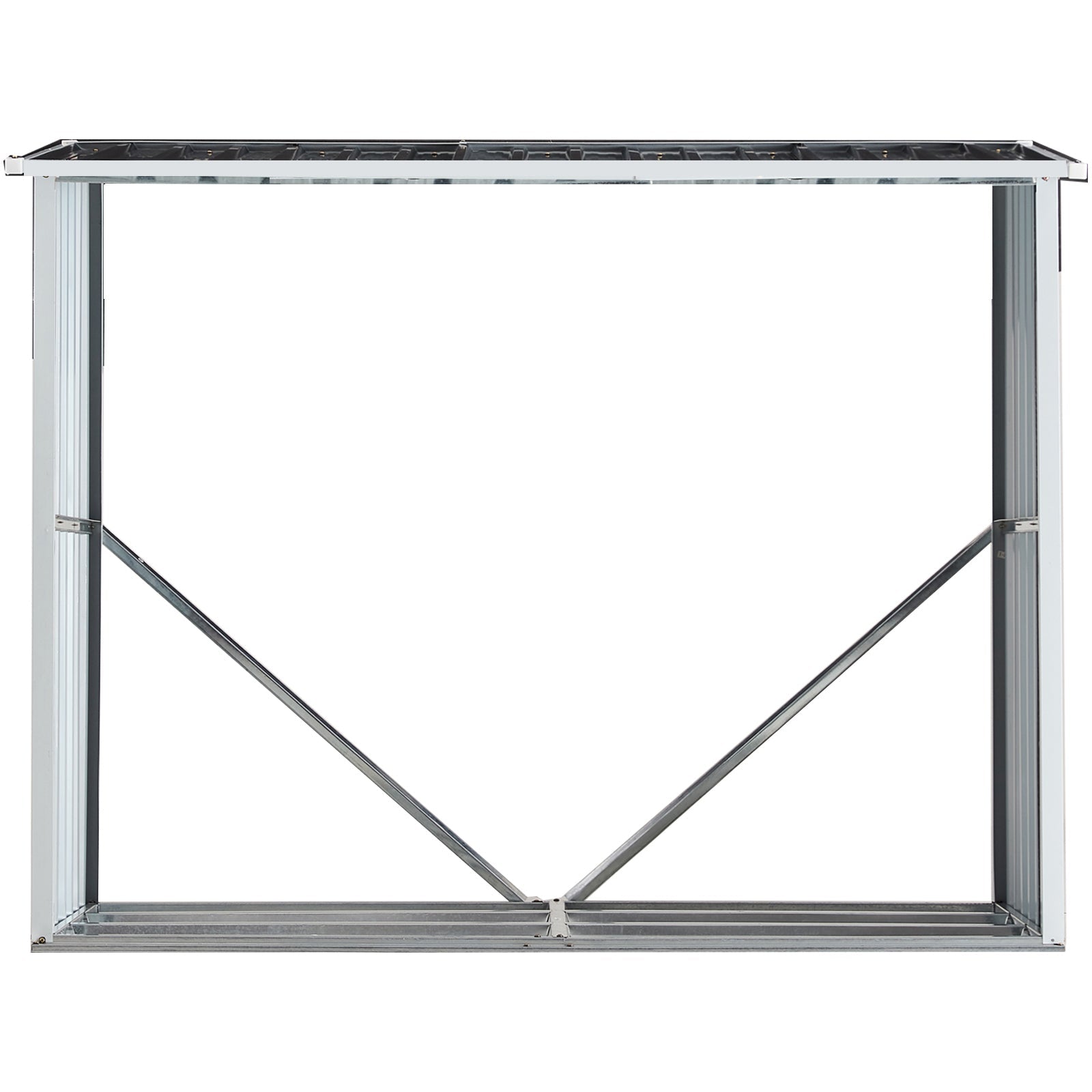 Log Storage Shed, Log Holder with Roof, Log Storage Shed, Firewood Rack for Backyard Garden Patio Porch, Anthracite Galvanized Steel 70.9' - 1st Choice Furniture Direct