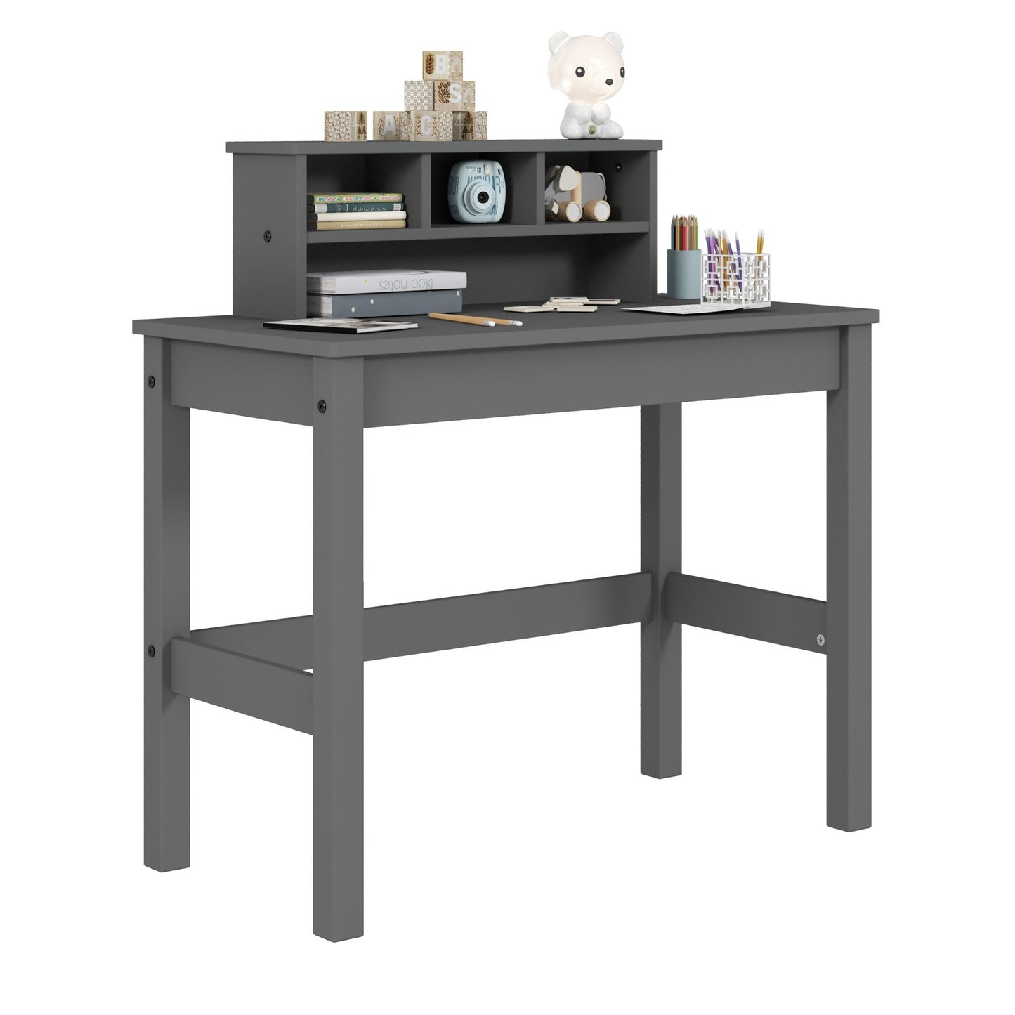 Logan Gray Finish Writing Desk - 1st Choice Furniture Direct