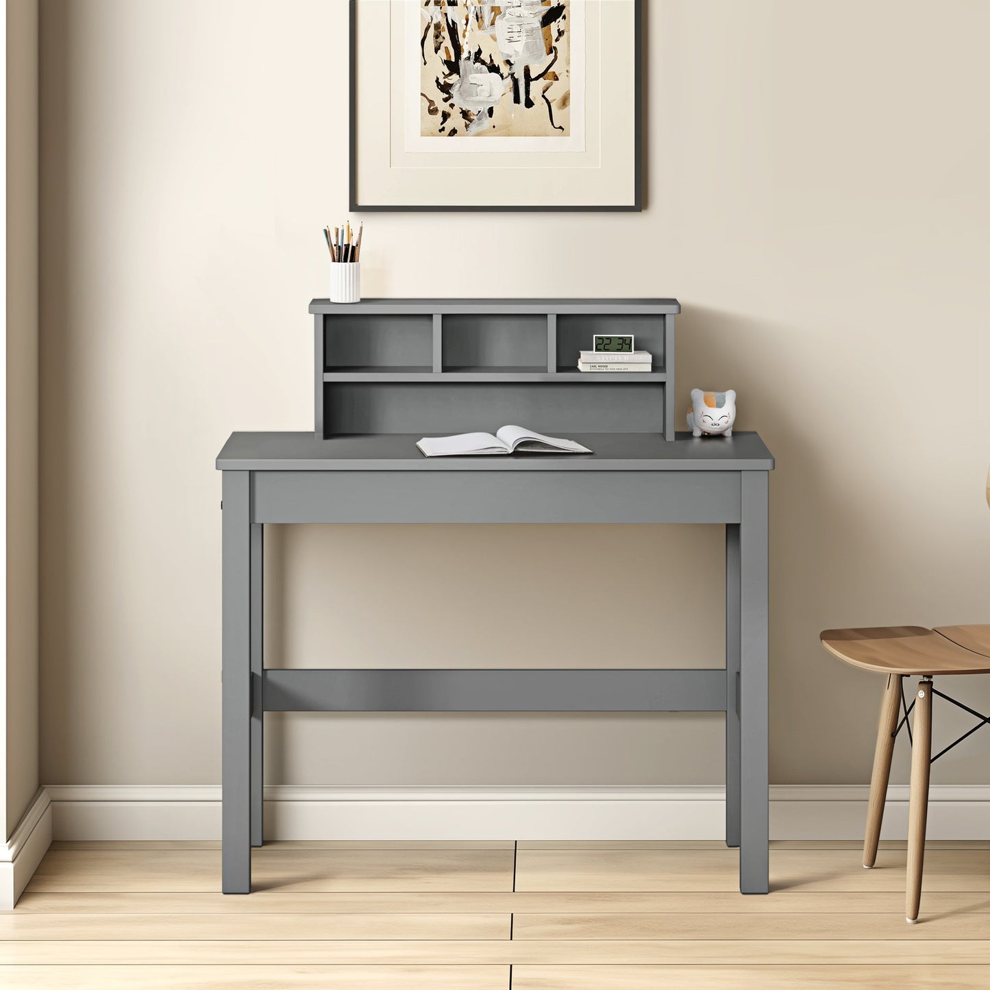 Logan Gray Finish Writing Desk - 1st Choice Furniture Direct