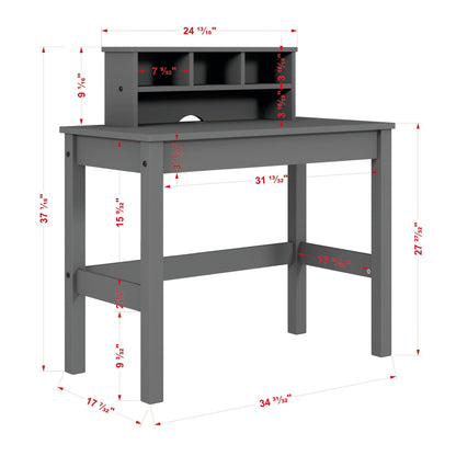 Logan Gray Finish Writing Desk - 1st Choice Furniture Direct