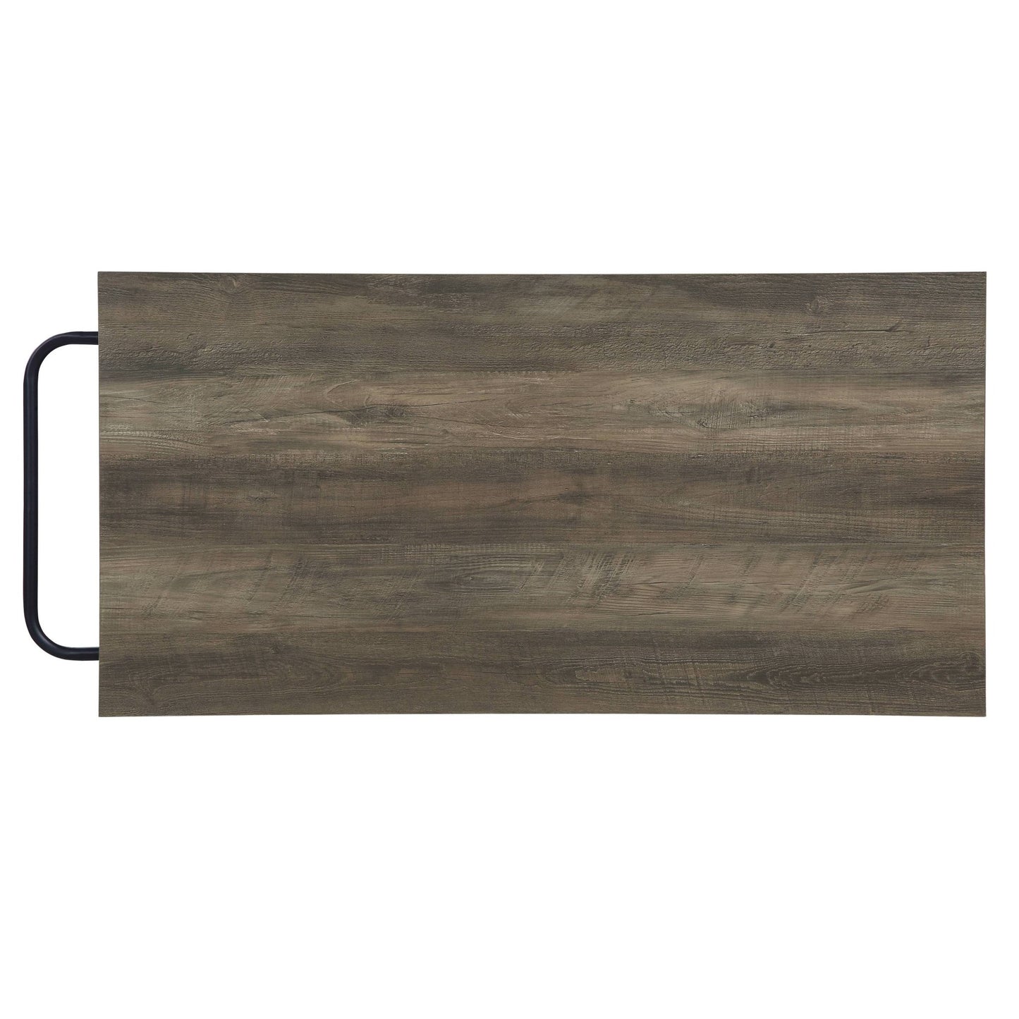 Lona Rustic Oak & Black Finish Kitchen Island - 1st Choice Furniture Direct