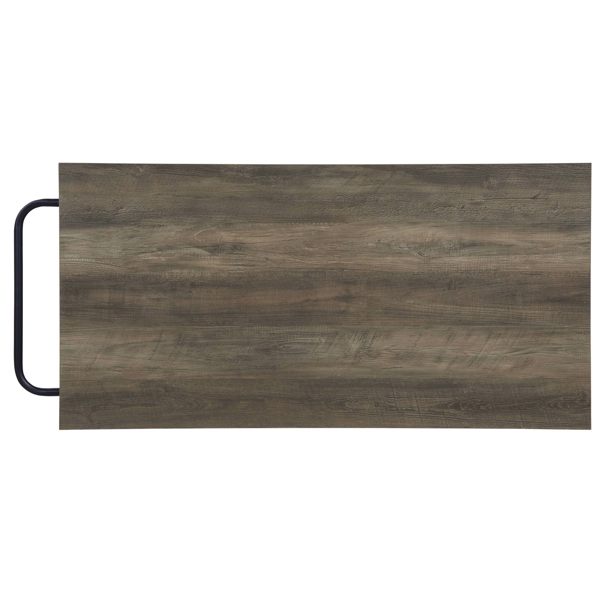 Lona Rustic Oak & Black Finish Kitchen Island - 1st Choice Furniture Direct