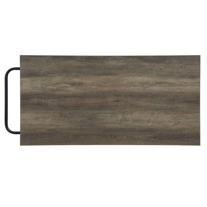 Lona Rustic Oak & Black Finish Kitchen Island - 1st Choice Furniture Direct
