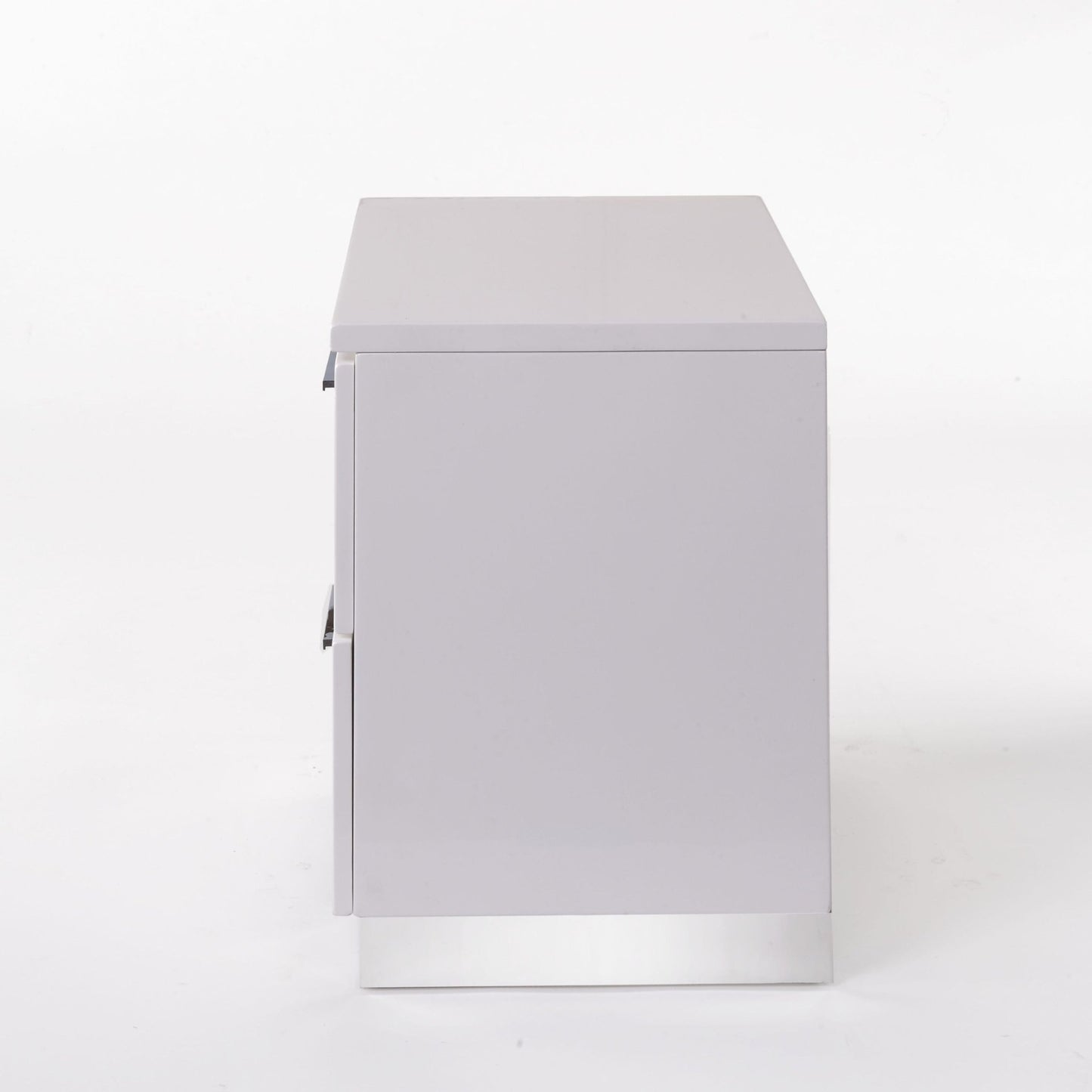 Lorimar White & Chrome Leg Finish Nightstand - 1st Choice Furniture Direct