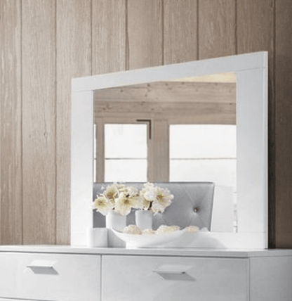 Lorimar White Finish Mirror - 1st Choice Furniture Direct