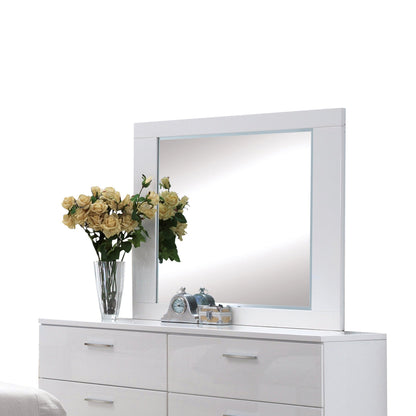 Lorimar White Finish Mirror - 1st Choice Furniture Direct