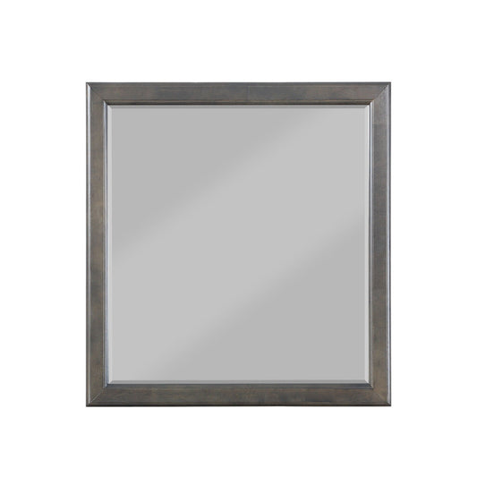Louis Dark Gray Finish Philippe Mirror - 1st Choice Furniture Direct